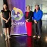 Delegada Elivania Aguiar a representante da Sesp Sandra da Silva Menezes e a coordenadora do NIAB Be