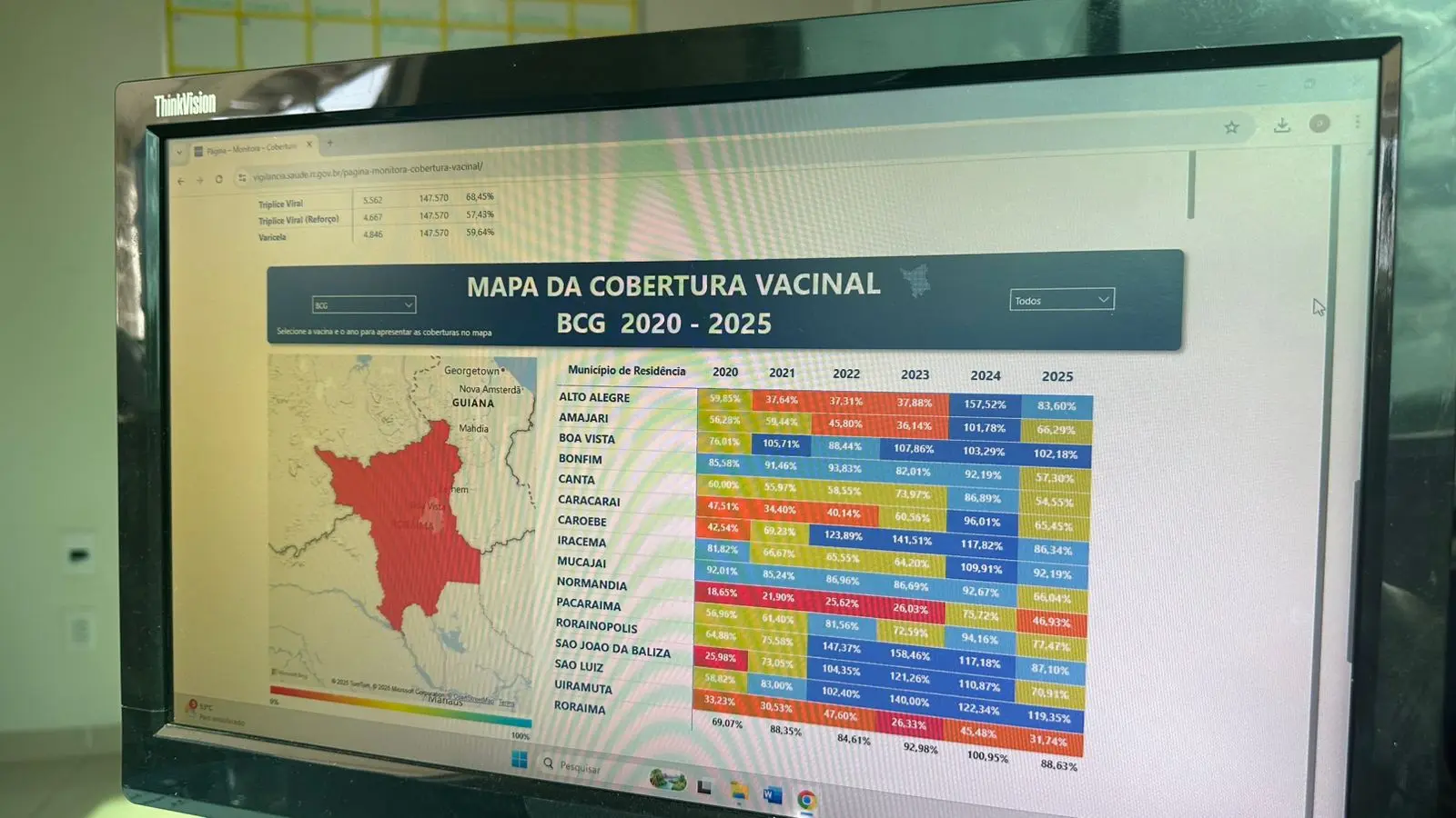 Sesau apresenta plataforma interativa sobre cobertura vacinal 1 Painel de Cobertura Vacinal Sesau Ascom Sesau 2