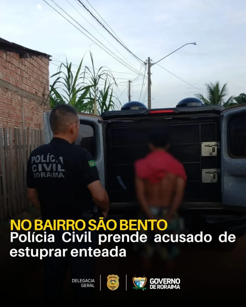 NO BAIRRO SÃO BENTO: Polícia Civil prende acusado de estuprar enteada 1 policiacivilderoraima 1762642789 3761642814682824548 5532320805.webp
