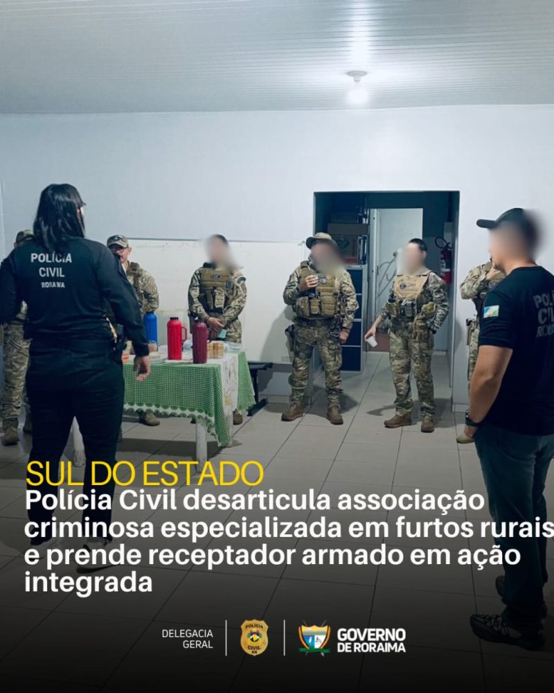 Polícia Civil desarticula associação criminosa especializada em furtos rurais e prende receptador armado em ação integrada no Sul de Roraima 1 WhatsApp Image 2025 12 03 at 11.18.55