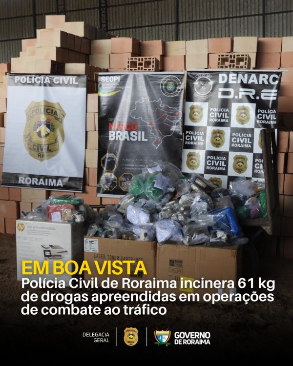 Polícia Civil de Roraima incinera 61 kg de drogas apreendidas em operações de combate ao tráfico 3 policiacivilderoraima 1764015733 3773159907899048934 5532320805