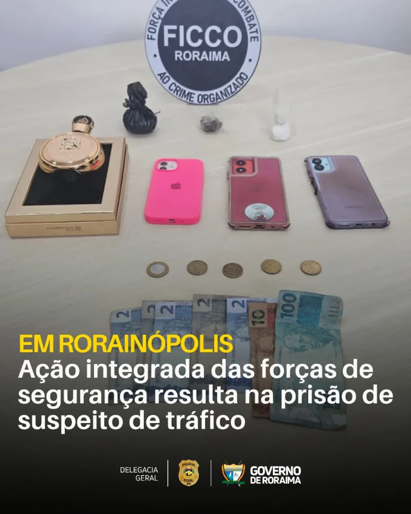 Ação integrada das forças de segurança resulta na prisão de suspeito de tráfico em Rorainópolis 1 policiacivilderoraima 1765125649 3782470555116084244 5532320805.webp