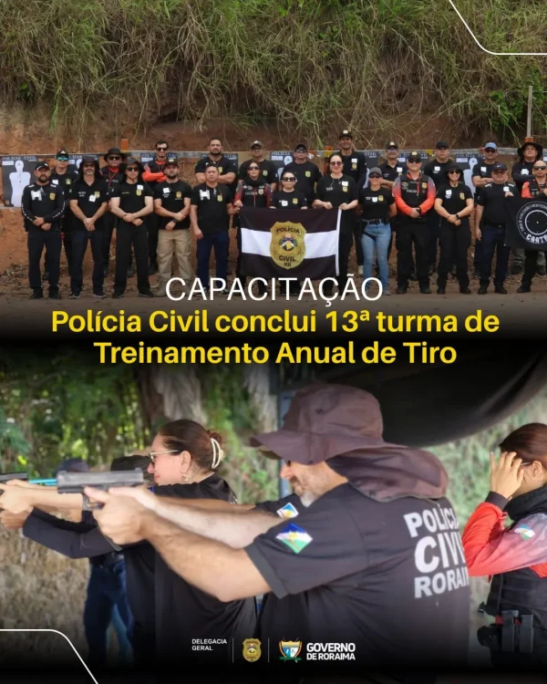 CAPACITAÇÃO: Polícia Civil conclui 13ª turma do Treinamento Anual de Tiro 2 policiacivilderoraima 1765368222 3784505404337263168 5532320805.webp