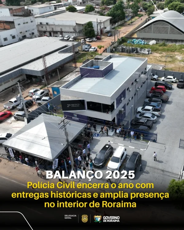 BALANÇO 2025: Polícia Civil encerra o ano com entregas históricas e amplia presença no interior de Roraima 2 policiacivilderoraima 1767142295 3799387407297622606 5532320805.webp