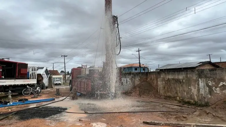 Caer finaliza perfuracao de poco no bairro Caimbe Ascom Caer 1