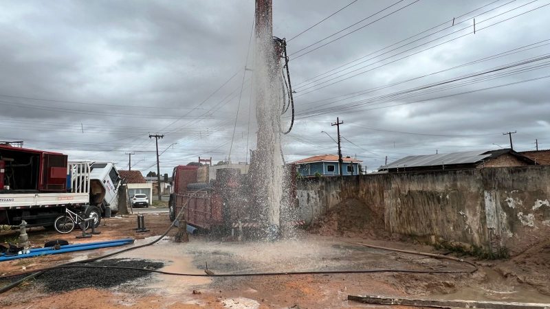 Caer conclui perfuração de poço no bairro Caimbé 1 Caer finaliza perfuracao de poco no bairro Caimbe Ascom Caer 1