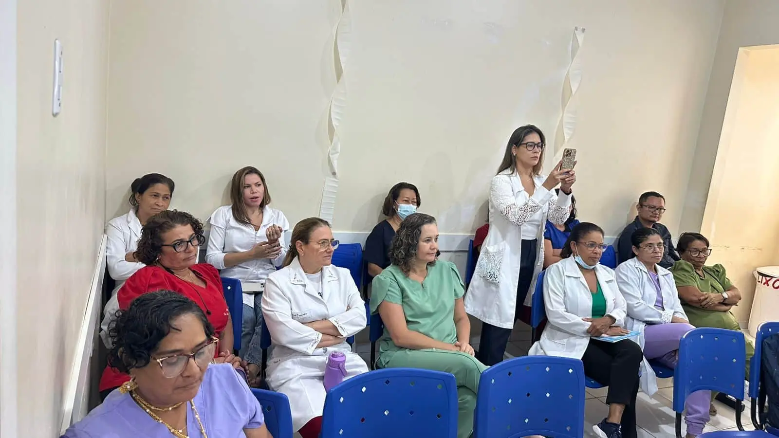 Palestra Janeiro Branco na Policlinica Coronel Mota Ascom Sesau 2