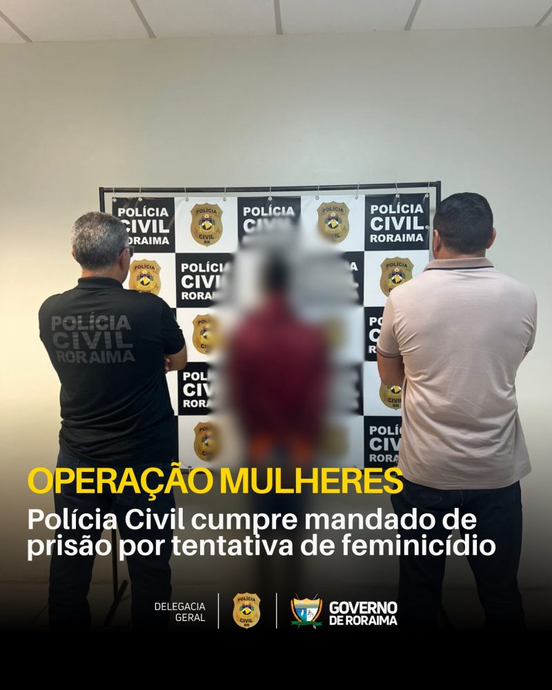 Polícia Civil cumpre mandado de prisão por tentativa de feminicídio em Boa Vista 1 policiacivilderoraima 1771690333 3837538515102593279 5532320805