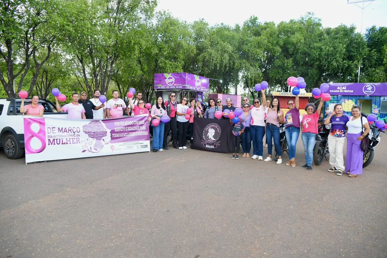Carreata percorre avenidas de Boa Vista e intensifica o combate à violência contra a mulher 1 Carreata percorre avenidas de Boa Vista e reforca combate a violencia contra a mulher Ascom Setrabes