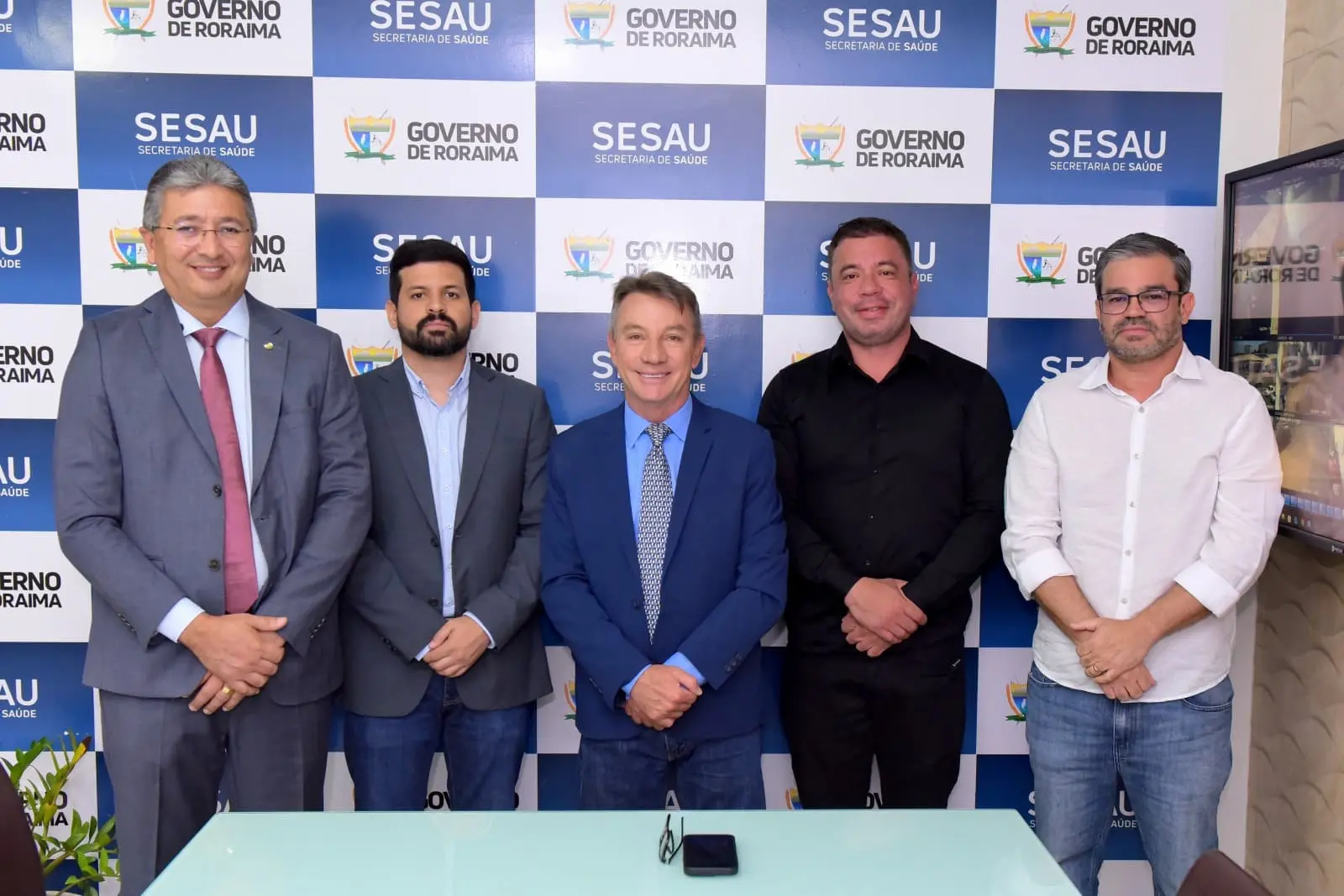 Governador Antonio Denarium anuncia novo secretario estadual de Saude Fernando Oliveira Secom RR 2.j