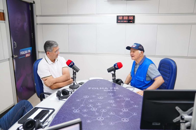 Governador Edilson Damião ressalta prioridades e defende uma gestão pautada no diálogo e em parcerias. 1 Governador Edilson Damiao durante entrevista para a Radio Folha 3