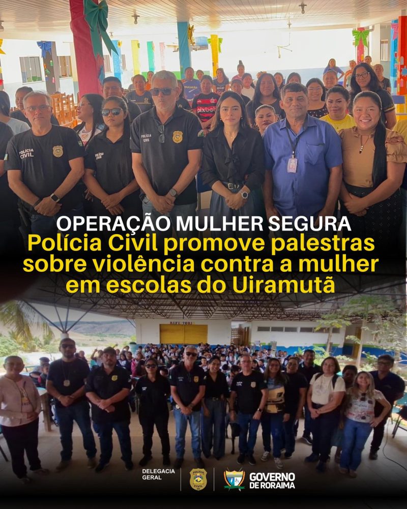 OPERAÇÃO MULHER SEGURA: Polícia Civil promove palestras sobre violência contra a mulher em escolas do Uiramutã 1 policiacivilderoraima 1772725250 3846220629910045888 5532320805