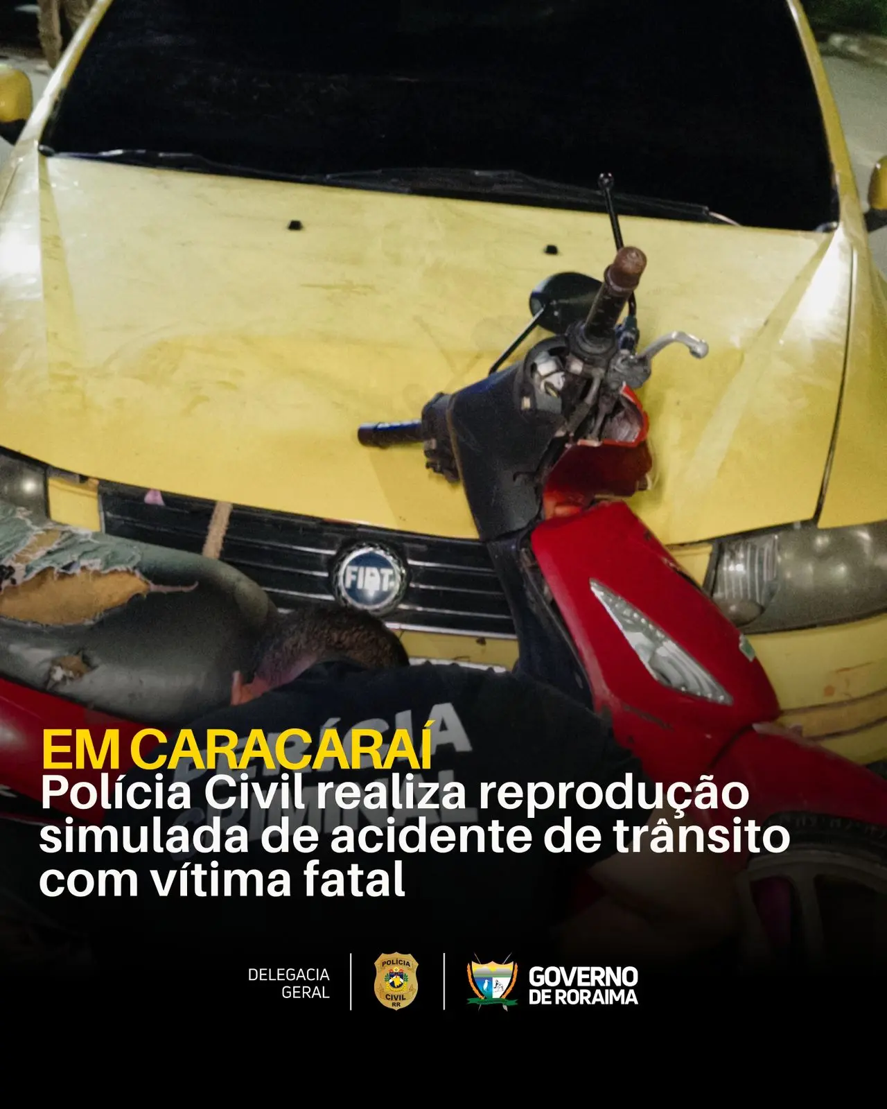 EM CARACARAÍ: Polícia Civil realiza reprodução simulada de acidente de trânsito com vítima fatal 1 WhatsApp Image 2026 04 14 at 09.43.38