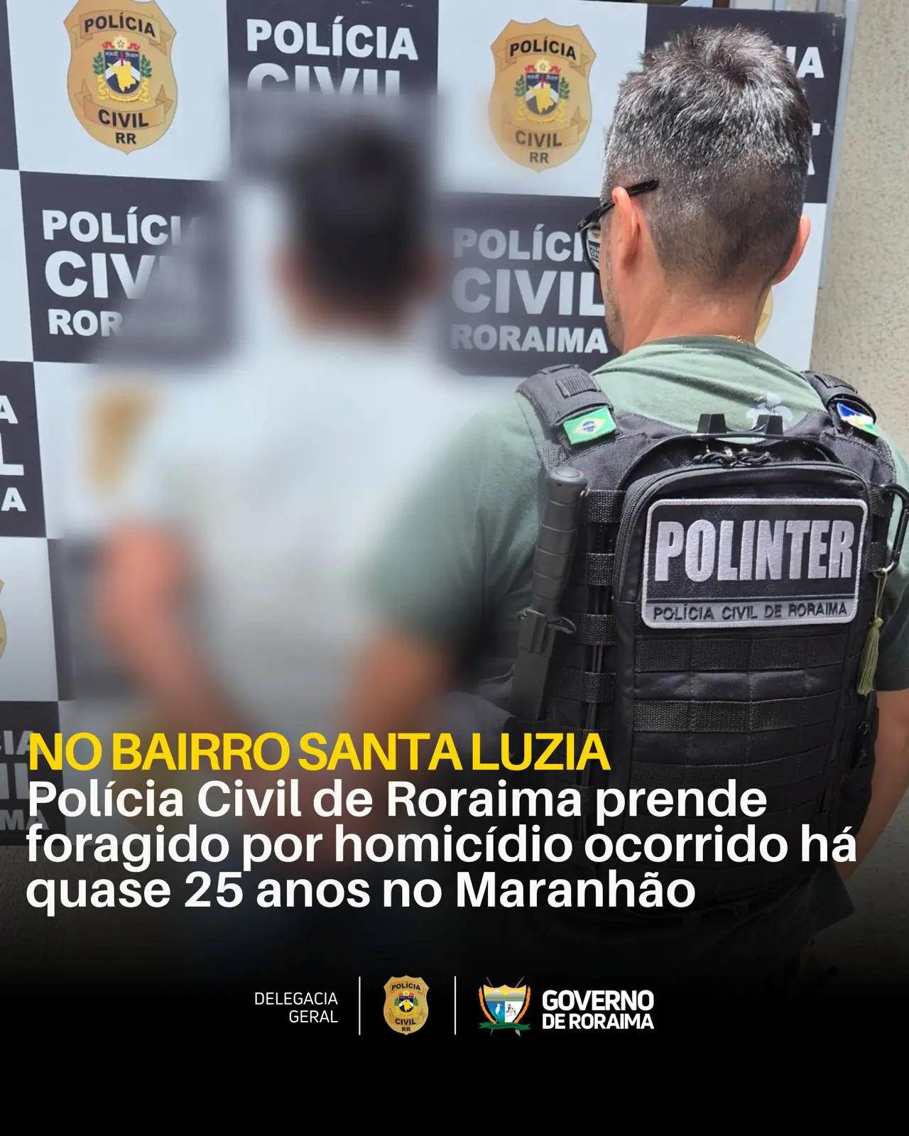 NO BAIRRO SANTA LUZIA: Polícia Civil de Roraima prende foragido por homicídio ocorrido há quase 25 anos no Maranhão 1 WhatsApp Image 2026 04 14 at 16.55.34